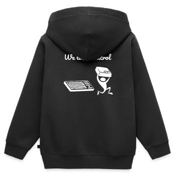 Kein Strg Kontrolle Computer - Kinder Premium Organic Zip Hoodie - Schwarz - Hinten - AI Model Kid Male (0cm)