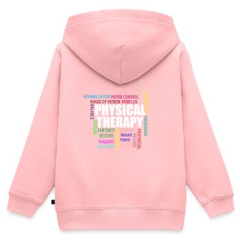 Physiotherapy Medicine - Kids Premium Organic Zip-up Hoodie - rose - Back - AI Model Kid Female (0cm)