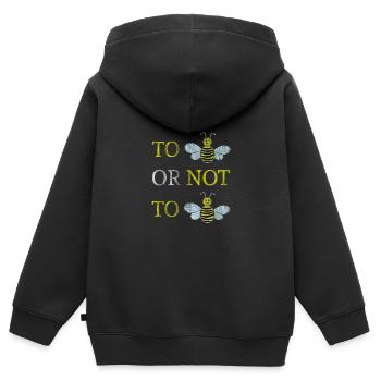 Biene - Kinder Premium Organic Zip Hoodie - Schwarz - Hinten - AI Model Kid Male (0cm)