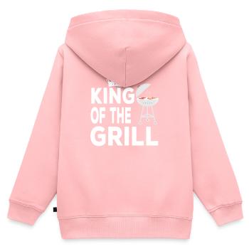 Barbecue Barbecue King Grill saison - Sweat Premium à capuche zippé enfant bio - rose - Dos - AI Model Kid Female (0cm)
