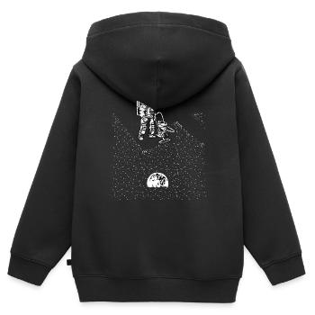 ASTRONAUT VACUUM CLEANER - Kids Premium Organic Zip-up Hoodie - black - Back - AI Model Kid Male (0cm)