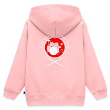 Schlagzeug - Kinder Premium Organic Zip Hoodie - Rosa - Hinten - AI Model Kid Female (0cm)