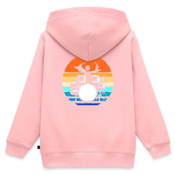 Drummer Drummer Music Instrument Drum Band - Kids Premium Organic Zip-up Hoodie - rose - Back - AI Model Kid Female (0cm)