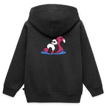Panda Floater Chiller Chill Out - Sweat Premium à capuche zippé enfant bio - noir - Dos - AI Model Kid Male (0cm)
