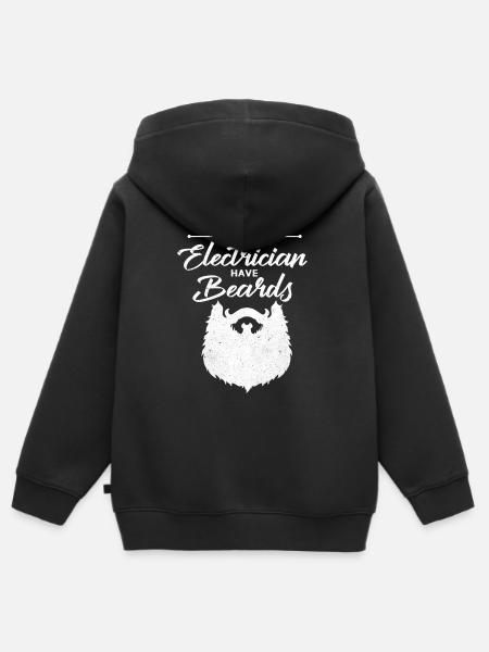 Elektriker - Hoodie Premium med dragkedja barn ekologisk - svart