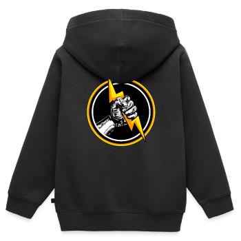 Electrician Electrical Engineering Electronics Volt Watt - Kids Premium Organic Zip-up Hoodie - black - Back - AI Model Kid Male (0cm)