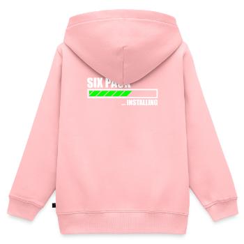 sportif - Sweat Premium à capuche zippé enfant bio - rose - Dos - AI Model Kid Female (0cm)