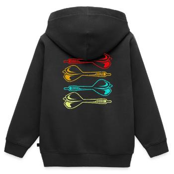 Dard - Sweat Premium à capuche zippé enfant bio - noir - Dos - AI Model Kid Male (0cm)