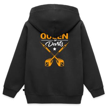 Dart Team Dartboard Dartpfeil Bullseye Dartverein - Kinder Premium Organic Zip Hoodie - Schwarz - Hinten - AI Model Kid Male (0cm)