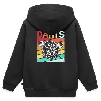 Dard - Sweat Premium à capuche zippé enfant bio - noir - Dos - AI Model Kid Male (0cm)