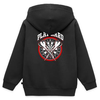 Dart Team Dartboard Dartpfeil Bullseye Dartverein - Kinder Premium Organic Zip Hoodie - Schwarz - Hinten - AI Model Kid Male (0cm)