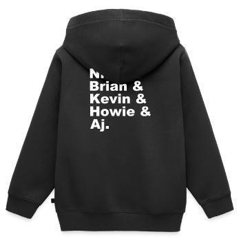 Backstreet - Trough My Heart - Nick, Brian, Aj - Kinder Premium Organic Zip Hoodie - Schwarz - Hinten - AI Model Kid Male (0cm)