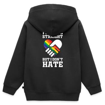 LGBT Homosexuell - Kinder Premium Organic Zip Hoodie - Schwarz - Hinten - AI Model Kid Male (0cm)