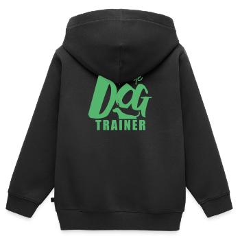 Hundeschule Hund Hundetrainer Trick Hundeerziehung - Kinder Premium Organic Zip Hoodie - Schwarz - Hinten - AI Model Kid Male (0cm)