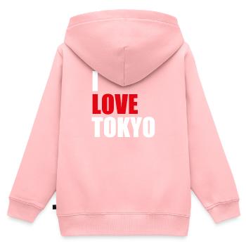 Tokyo Tokio - Kinder Premium Organic Zip Hoodie - Rosa - Hinten - AI Model Kid Female (0cm)