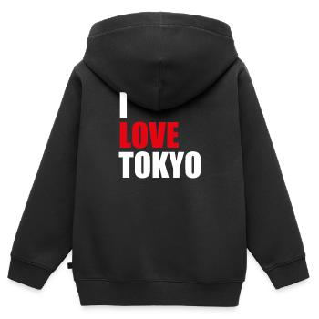 Tokyo Tokio - Kinder Premium Organic Zip Hoodie - Schwarz - Hinten - AI Model Kid Male (0cm)