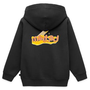 crème glacée 2-fusion - Sweat Premium à capuche zippé enfant bio - noir - Dos - AI Model Kid Male (0cm)