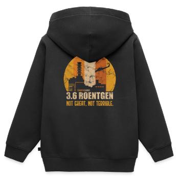 3.6 Roentgen Not great, not terrible - Kinder Premium Organic Zip Hoodie - Schwarz - Hinten - AI Model Kid Male (0cm)