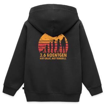 Chernobyl TV movie series quote gift idea - Kids Premium Organic Zip-up Hoodie - black - Back - AI Model Kid Male (0cm)