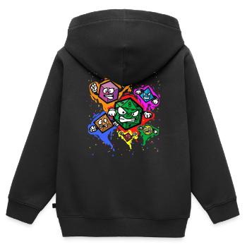 Fantasy RPG Würfel Spiel Tabletop Spiel Spieler - Kinder Premium Organic Zip Hoodie - Schwarz - Hinten - AI Model Kid Male (0cm)
