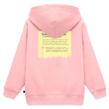 Beste Freundin Laura - Kinder Premium Organic Zip Hoodie - Rosa - Hinten - AI Model Kid Female (0cm)