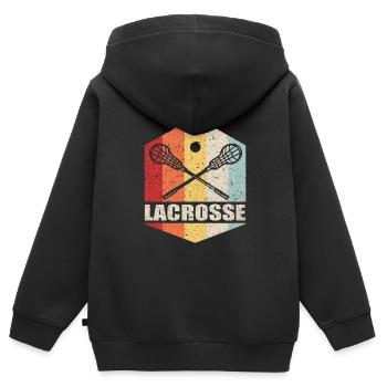 Lacrosse - Sweat Premium à capuche zippé enfant bio - noir - Dos - AI Model Kid Male (0cm)