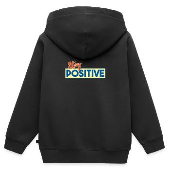 motivation - Kids Premium Organic Zip-up Hoodie - black - Back - AI Model Kid Male (0cm)