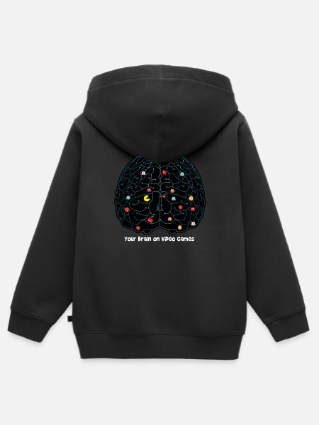 Your Brain On Videogames - Kinder Premium Organic Zip Hoodie - Schwarz