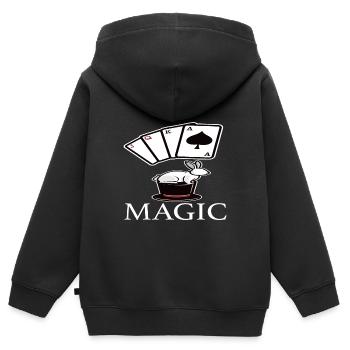 Magic - Kids Premium Organic Zip-up Hoodie - black - Back - AI Model Kid Male (0cm)