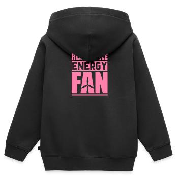 Solar Erneuerbare Energien - Kinder Premium Organic Zip Hoodie - Schwarz - Hinten - AI Model Kid Male (0cm)
