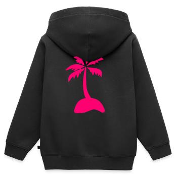Pink island - Kinder Premium Organic Zip Hoodie - Schwarz - Hinten - AI Model Kid Male (0cm)