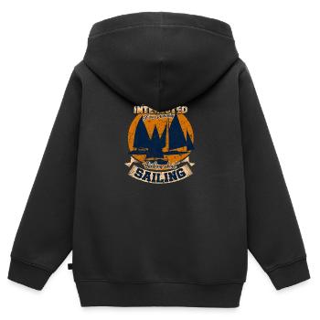 Voilier marin voilier marin - Sweat Premium à capuche zippé enfant bio - noir - Dos - AI Model Kid Male (0cm)