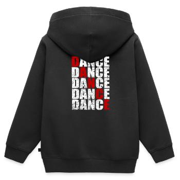 Danse Danseuse Danseuse musique - Sweat Premium à capuche zippé enfant bio - noir - Dos - AI Model Kid Male (0cm)