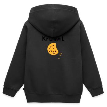 Krümel Kinder und Süßigkeiten T-Shirt - Kinder Premium Organic Zip Hoodie - Schwarz - Hinten - AI Model Kid Male (0cm)