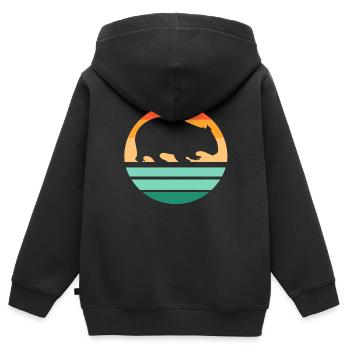 Wombat's animal - Kids Premium Organic Zip-up Hoodie - black - Back - AI Model Kid Male (0cm)
