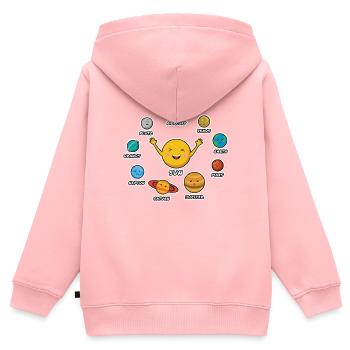 Solar system - Kids Premium Organic Zip-up Hoodie - rose - Back - AI Model Kid Female (0cm)