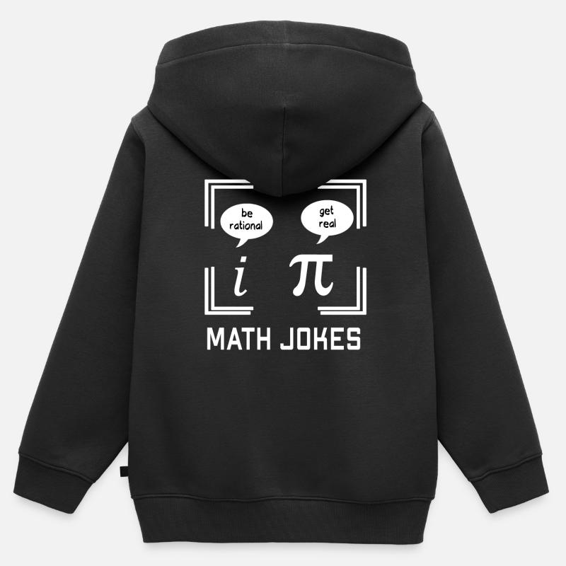 Math Jokes | Drôle de sort - Sweat Premium à capuche zippé enfant bio - noir