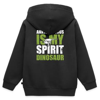 Ankylosaurus Ist Mein Spiritueller Dinosaurier - Kinder Premium Organic Zip Hoodie - Schwarz - Hinten - AI Model Kid Male (0cm)
