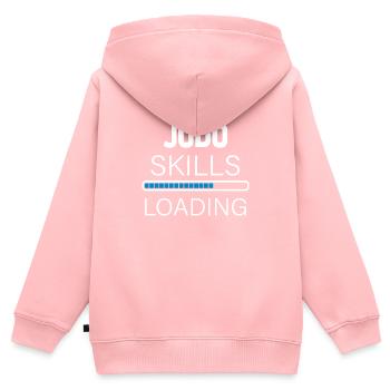 Judo Skills - Kinder Premium Organic Zip Hoodie - Rosa - Hinten - AI Model Kid Female (0cm)