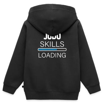 Judo Skills - Kinder Premium Organic Zip Hoodie - Schwarz - Hinten - AI Model Kid Male (0cm)