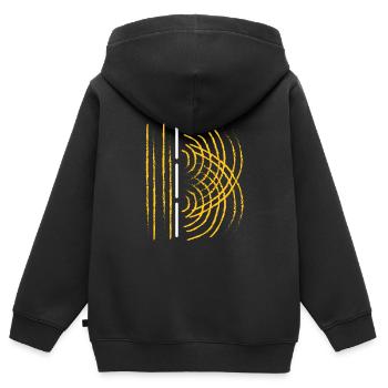 EXPÉRIENCE DE DOUBLE-FISSURE - Sweat Premium à capuche zippé enfant bio - noir - Dos - AI Model Kid Male (0cm)