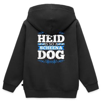 Heid Is So A Scheena Dog Bayrisch Boarisch Bayern - Kinder Premium Organic Zip Hoodie - Schwarz - Hinten - AI Model Kid Male (0cm)
