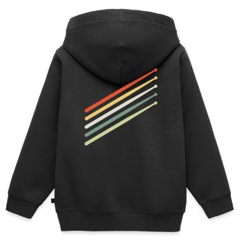 Drummer Drumsticks - Kinder Premium Organic Zip Hoodie - Schwarz - Hinten - AI Model Kid Male (0cm)