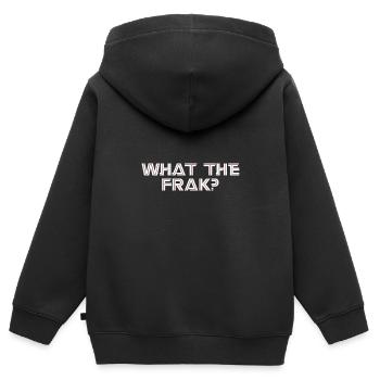 What the FRAK - Sweat Premium à capuche zippé enfant bio - noir - Dos - AI Model Kid Male (0cm)