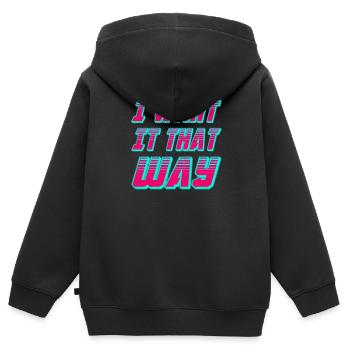 I Want It That Way - Backstreet in My Heart - Kinder Premium Organic Zip Hoodie - Schwarz - Hinten - AI Model Kid Male (0cm)