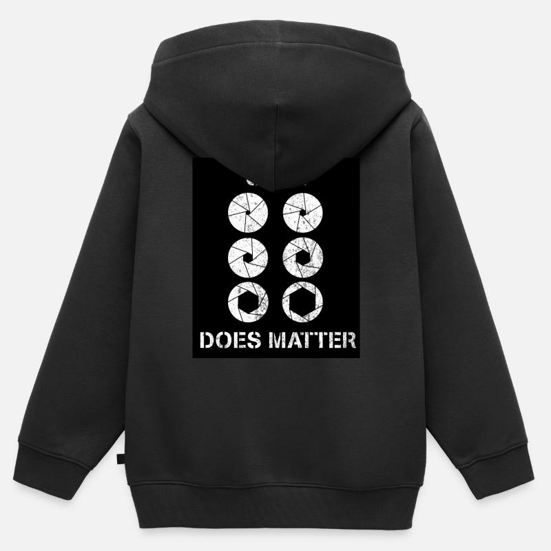 LA TAILLE EST IMPORTANTE - Sweat Premium à capuche zippé enfant bio - noir