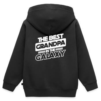 Bester Opa - Kinder Premium Organic Zip Hoodie - Schwarz - Hinten - AI Model Kid Male (0cm)