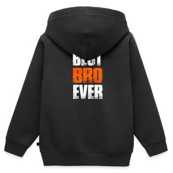 Bester Bruder - Kinder Premium Organic Zip Hoodie - Schwarz - Hinten - AI Model Kid Male (0cm)
