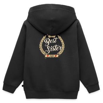 Best Sister Beste Schwester - Kinder Premium Organic Zip Hoodie - Schwarz - Hinten - AI Model Kid Male (0cm)