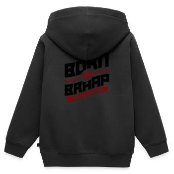 Eat Sleep Motocross Dirt Bike Braap Shirt - Kinder Premium Organic Zip Hoodie - Schwarz - Hinten - AI Model Kid Male (0cm)
